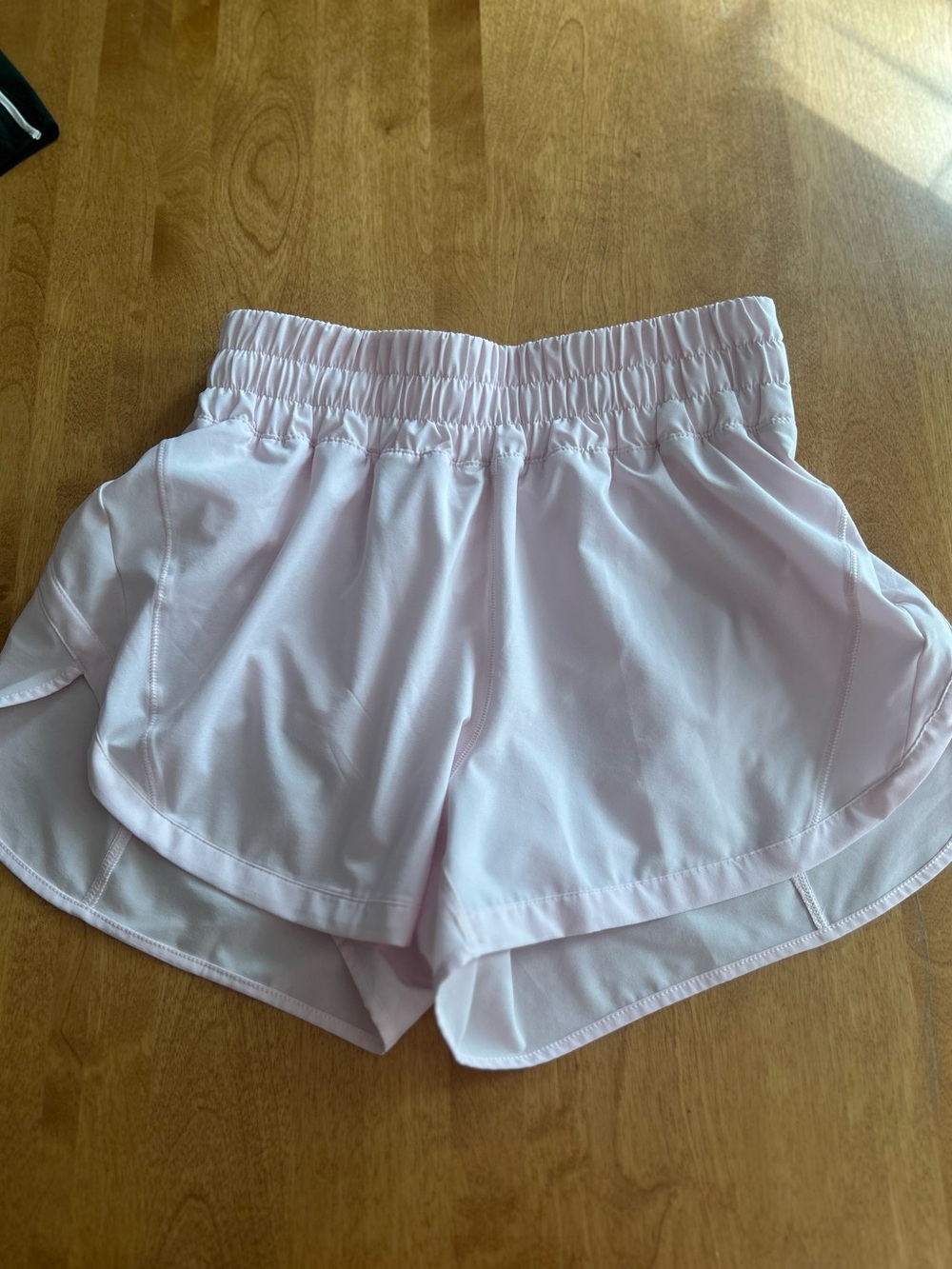 lululemon athletica Light Pink Athletic Running Tracker Shorts 4